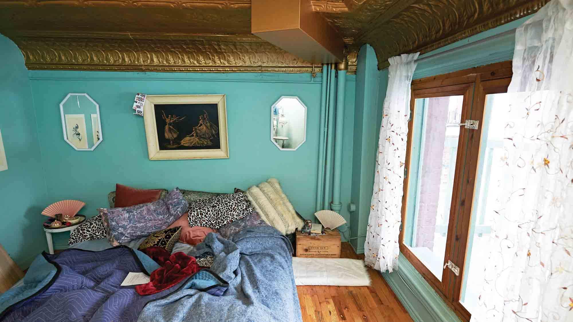 La chambre est la pièce préférée de la designer.