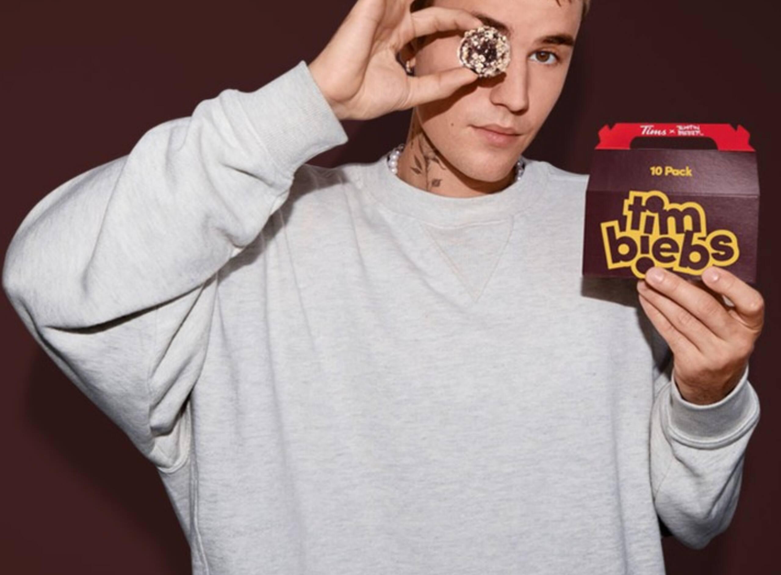 Justin Bieber s'associe à Tim Hortons