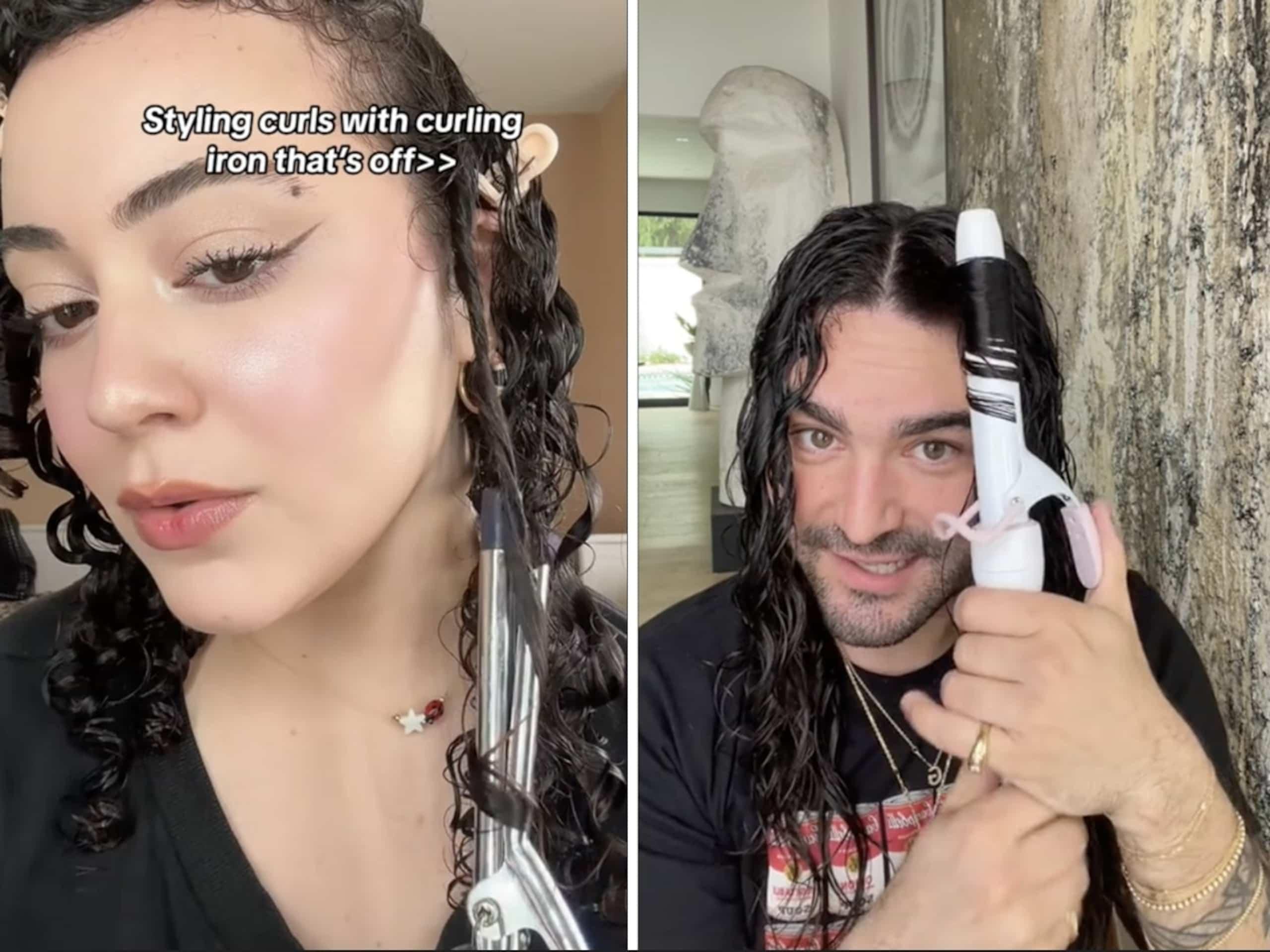 Astuce TikTok pour boucler les cheveux humides