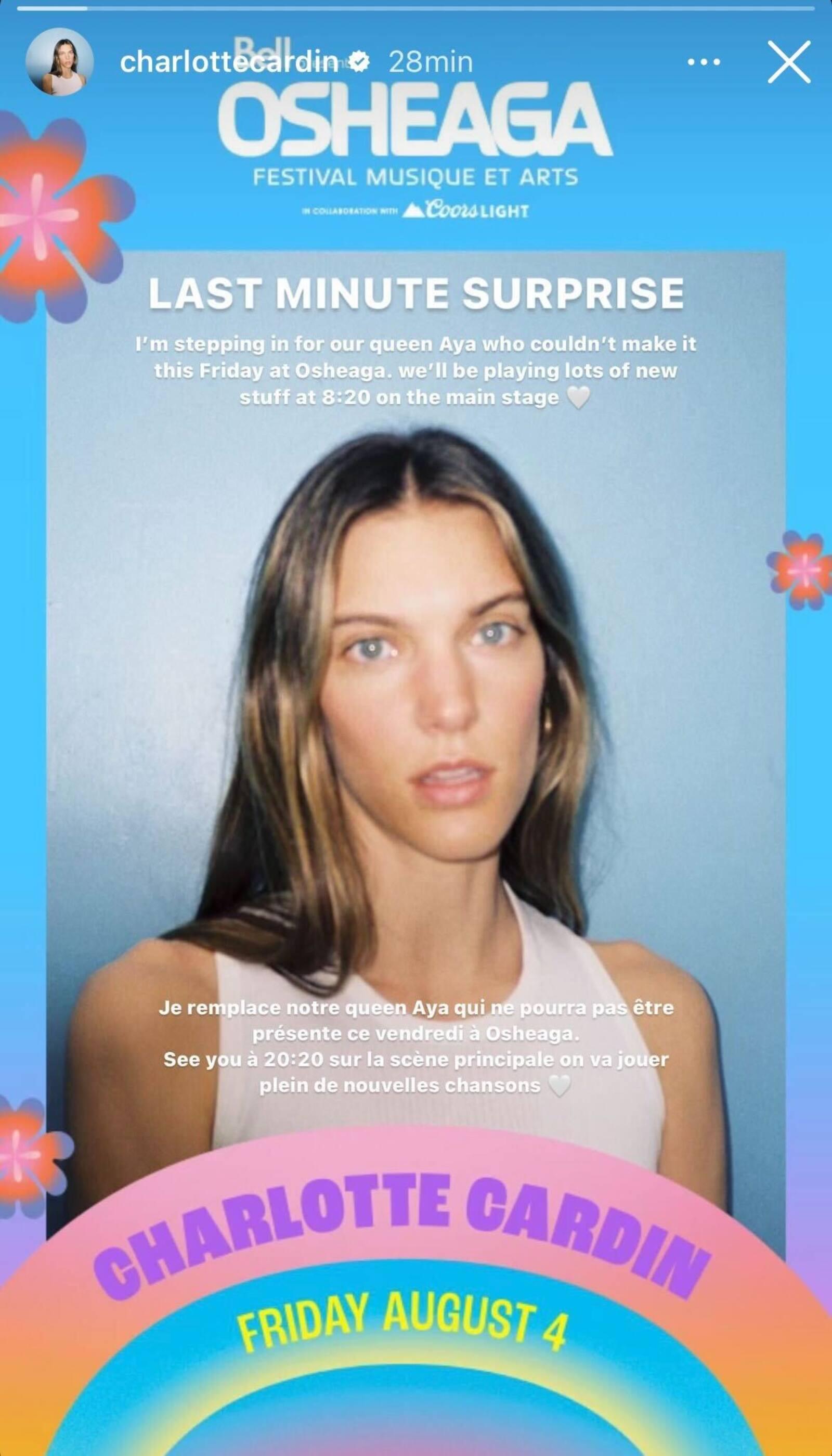 STORY INSTAGRAM / CHARLOTTE CARDIN