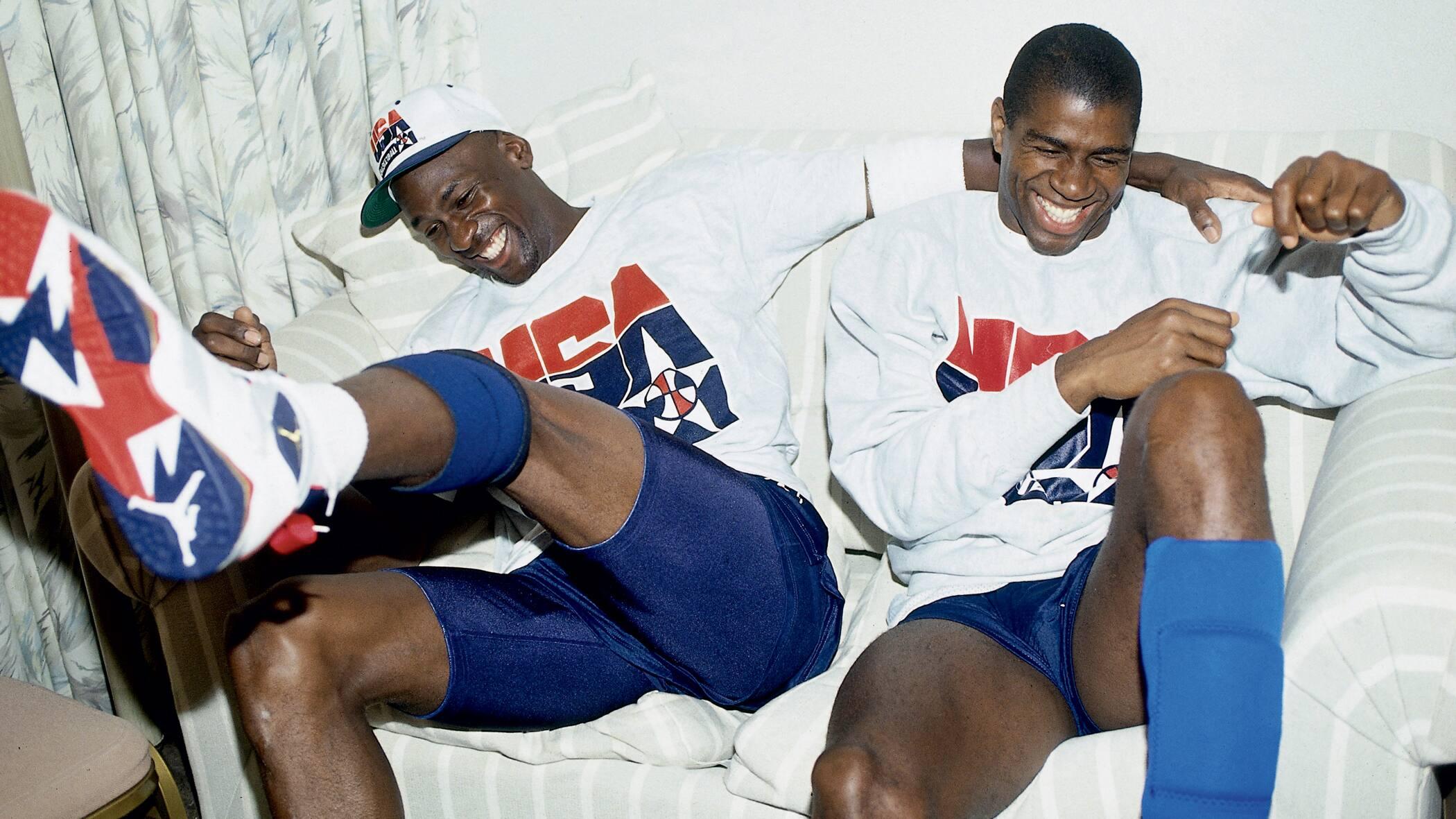 Michael Jordan et Magic Johnson.