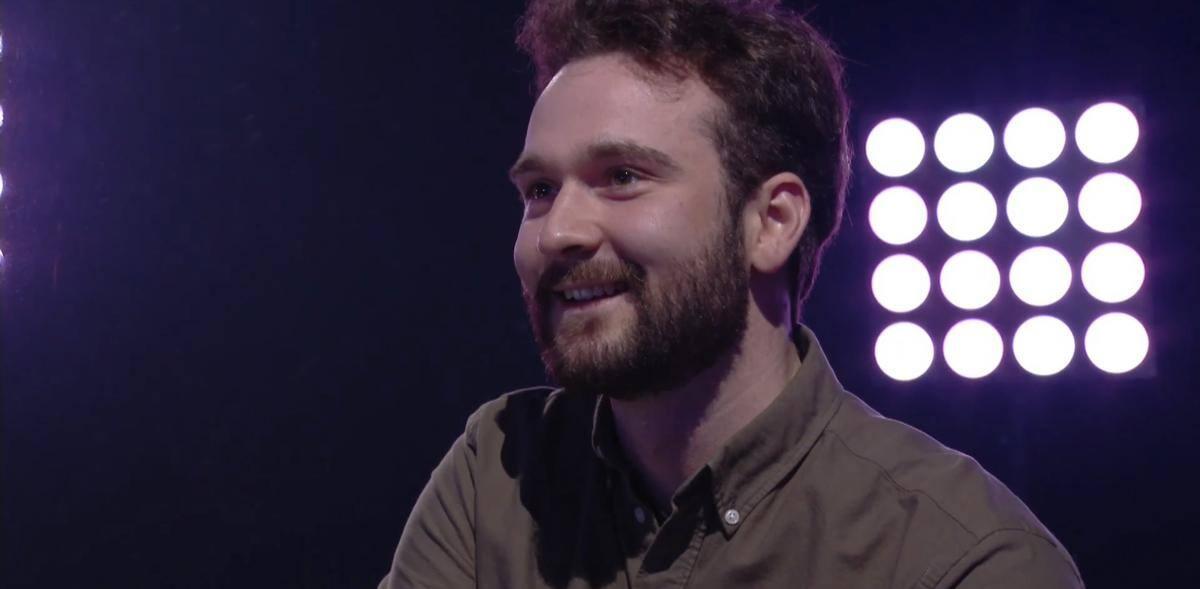 Charles-Étienne Gauthier, conjoint de Lunou Zucchini, sur le plateau de Star Académie le dimanche 14 mars 2021.