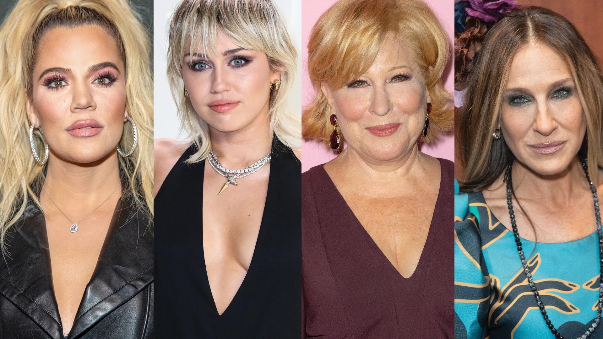 Khloé Kardashian, Miley Cyrus, Bette Midler et Sarah Jessica Parker.