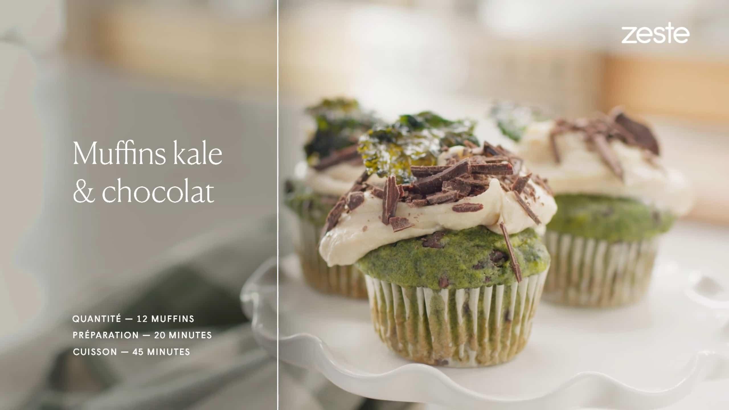 Muffins kale & chocolat
