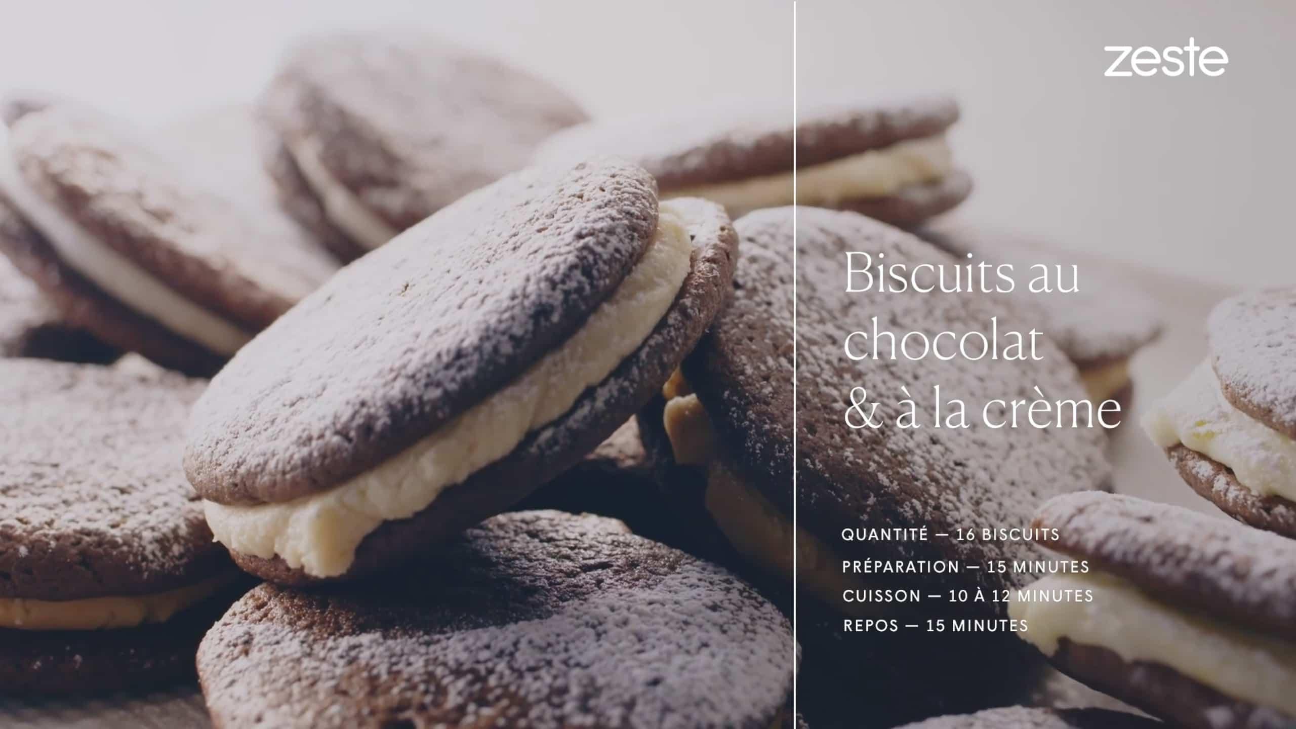 Biscuits au chocolat & à la crème
